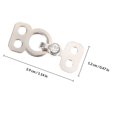 thumbnail image 2 of Nestingho 50 Pares De Hebillas Para Abrigo De Metal En Color Plata Ideales Para Reparar Y Decorar, 2 of 6