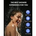 thumbnail image 5 of Hodvit 6" High Pressure Rainfall Shower Head and Handheld Combo, Plated with 60" Hose Anti-Leak with Holder, Chrome, 5 of 8