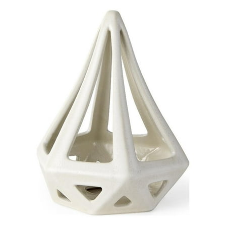 Mercana Hood 7.7L X 7.7W X 9.4H White Geometric Ceramic Object