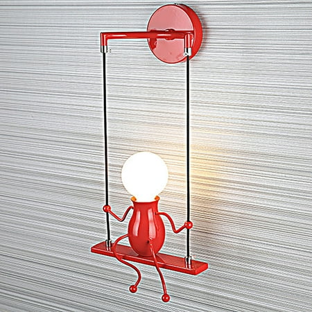 

Qepwscx Modern Living Room Bedroom Creative Bedside Wall Lamp Children Swing Wall Lamp Clearance