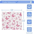 thumbnail image 5 of SKYSONIC Butterfly Cotton Washcloths Set of 2, Highly Absorbent Soft Fingertip Towel for Bathroom, Gym, Hotel and Spa, 12x12 Inch, 5 of 7
