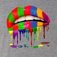 thumbnail image 3 of Wild Bobby, Colorful Painted Lip, Streetwear, Women Tri-Blend Racerback Tank Top, Premium Heather, Medium, 3 of 5