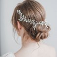 thumbnail image 1 of 1 diadema de cristal con cuentas, flor nupcial, horquilla de diamantes de imitación, accesorios para el cabello de boda, banda de pelo de cadena suave plateada, 1 of 5