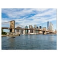 thumbnail image 2 of Summer Day Brooklyn Bridge - Cityscape Canvas Print, 2 of 3