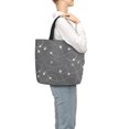 thumbnail image 3 of Sigee Airplane Routes Around The World Print Large Capacity Zippered Tote Bag - Durable, Stylish and Versatile for Everyday Use, 3 of 9