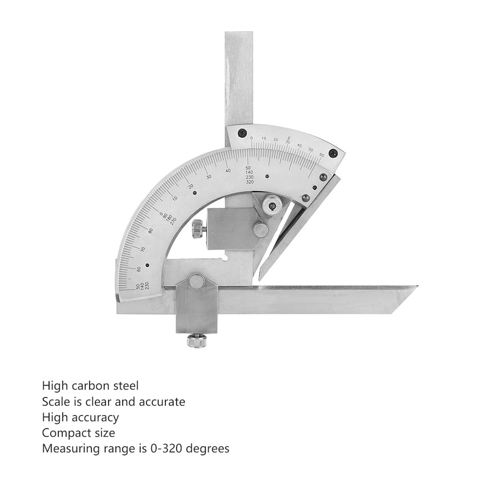 Universal Protractor Angle Finder Steel Protractor Angle Meter Carbon
