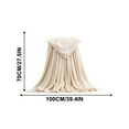 thumbnail image 3 of Littleplum Fleece Blanket Light White Throw Blankets for Couch & Bed,Luxury Plush Cozy Fuzzy Blanket 27x39 Inches,Super Soft Warm Lightweight Throw Blanket for Travel Camping,1 PCS,Light White, 3 of 8