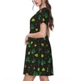 thumbnail image 2 of Hirioo St. Patrick's Day8 for Short Sleeve Dress Women's Short Sleeve Dress with Pockets, 2 of 6