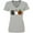 AC-Heather Grey, variant on Inktastic Boo Halloween Ghost and Plaid Pumpkin Women's V-Neck T-Shirt