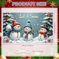 thumbnail image 2 of Snowman Let it Snow Banner Snowflake Winter Backdrop Plaid Scarf Red Cardinal Christmas Background for Winter Party Christmas Celebration Home Decor, 2 of 9