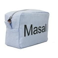 thumbnail image 1 of CAIROYAR Bolsa de maquillaje personalizada con diseño de Searching Roads, bolsa de cosméticos, bolsa de viaje para maquillaje de dama de honor, bolsa de artículos de tocador portátil para niñas, borda, 1 of 7