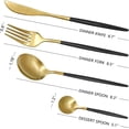 thumbnail image 3 of LYFJXX 24-Piece Gold Stainless Steel Flatware Sets (Service for 6), 3 of 5