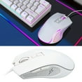 thumbnail image 3 of Souris de Jeu, Design Ergonomique Souris Filaire Plug and Play Rétroéclairée RGB pour Maison Blanc, 3 of 7