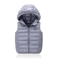 thumbnail image 3 of Generic Kids Boys Girls Puffer Vest Sleeveless Hooded Winter Quilted Jacket Outerwear Kids Light Zip Up Down Coat Soft Warm Waistcoat, 3 of 3