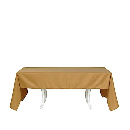 

BalsaCircle 6 Pieces 60 x 126 Gold Rectangle Polyester Tablecloths Table Cover Linens