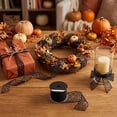 thumbnail image 5 of Orange Black Spiderweb Gift Wrapping Ribbon, Halloween Wired Edge Craft Ribbon for Fall Wreath DIY Decor, 141.73x2.48in, 5 of 6