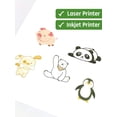 thumbnail image 4 of 20 Sheets, Printable White Sticker Paper, Laser/Inkjet Printing - Matte, Letter Size (8.27" X 11.69"), 4 of 5