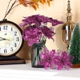 thumbnail image 5 of 36PCS Artificial Christmas Flowers Fake Poinsettia Flowers Christmas Tree New Year Ornaments Flower Decorations DIY Wreath Accessories Wedding Xmas Garland Decor, 5 of 7
