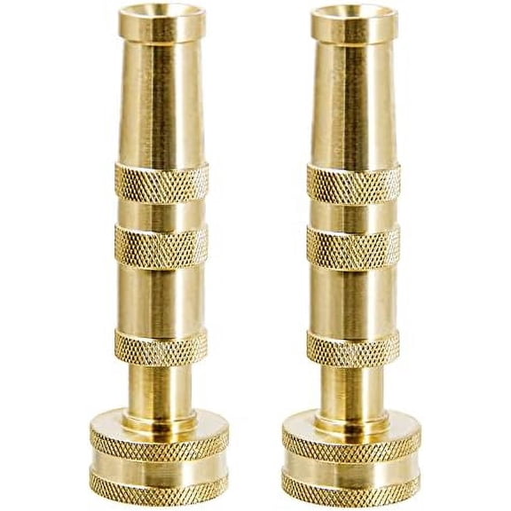 Star Heavy-Duty Brass Adjustable Twist Hose Nozzle, Garden Hose Nozzle, Hose Sprayer Nozzle, 2 Pack, TWIS3432 *Nozzle Twist