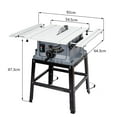 thumbnail image 2 of 10 Inch Table Saw With Stand, 15A 5000RPM Portable Benchtop Table Saw, 90°Cross Cut & 0-45°Bevel Cut Portable Tablesaw With Dust Collector for Diy Woodworking, Adjustable Blade Height, 2 of 7