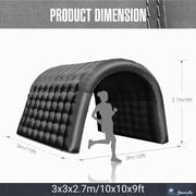 Sewinfla Inflatable Sports Tunnel Entrance with Blower Archway for Events Exhibitions Parties Advertising 10x10x9ft Black