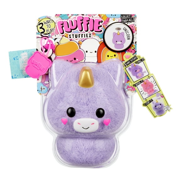 Fluffie Stuffiez Unicorn Small Collectible Plush, Surprise Unbox, Huggable Soft Fluff Pull, Ages 4 