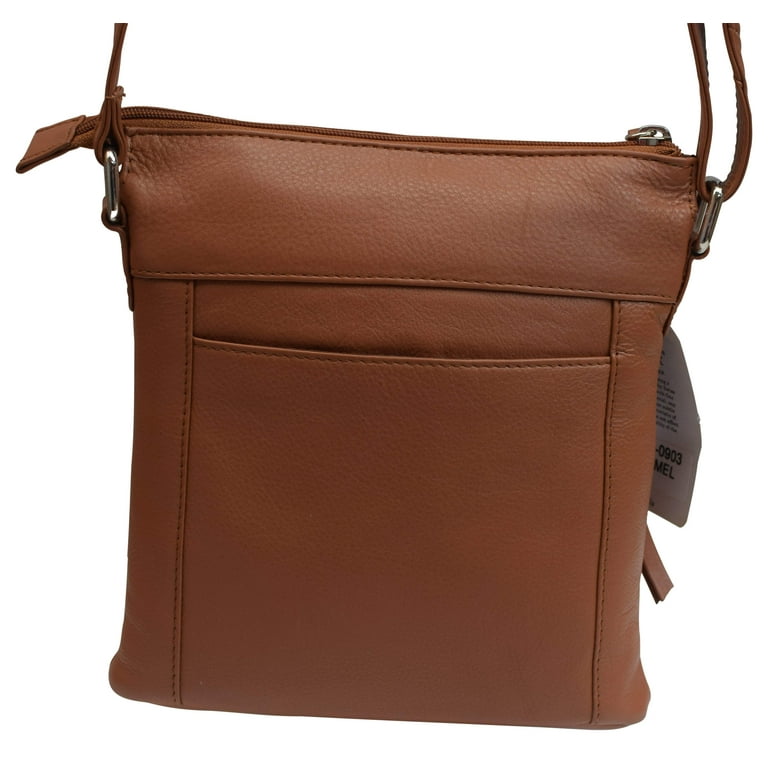 Women s Premium Genuine Leather Organizer Purse Ladies Crossbody