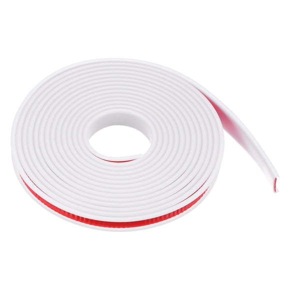 Uxcell U-Shape Edge Banding 19/32" x 19.7ft (15mm x 6M) Self Adhesive TPE Flexible Veneer Tape Soft Edge Strip Protector for Furniture Cabinet Table Protection Repair, White