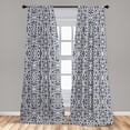 thumbnail image 5 of Ambesonne Orient Curtains, Moroccan Oriental, Pair of 28"x63", Vermilion Indigo, 5 of 5