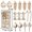 Champagne, variant on GOBWCOT 15 Pieces Shatterproof Christmas Ornaments Set Candy Pine Cone Decorations Set Christmas Tree Plastic Balls for Holiday Party Decorations (Brown)