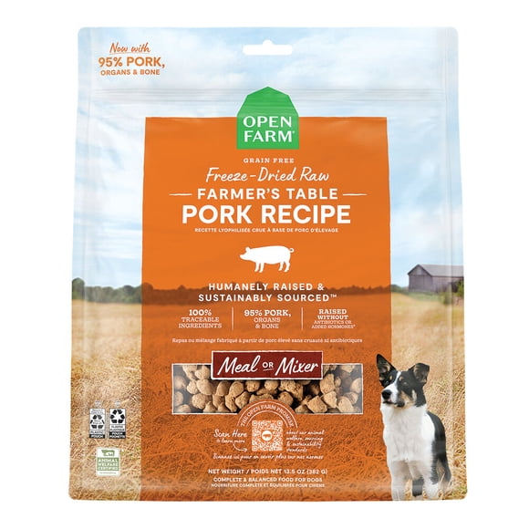 Open Farm, Farmer's Table Pork Freeze Dried Raw Dog Food - Freeze Dried Dog Food