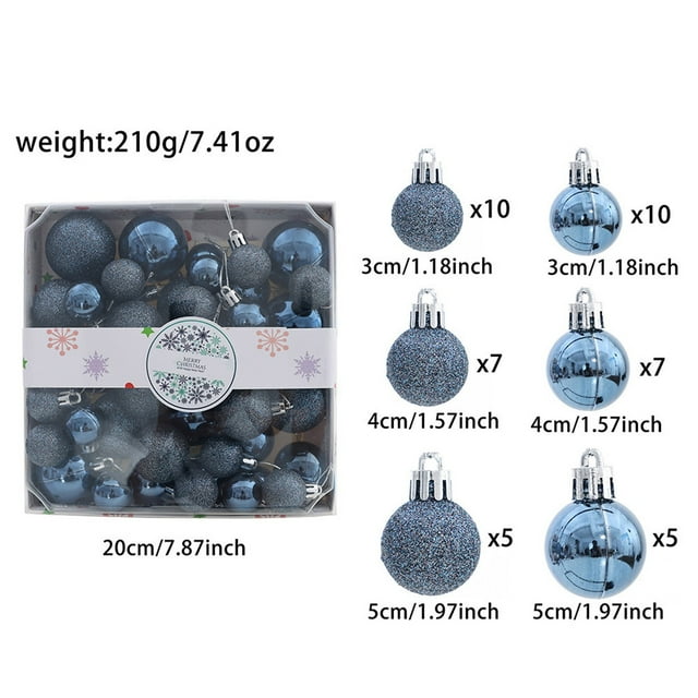 Hangs Clear Glitter Shatterproof Baubles for Festive Home and Seasonal
