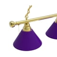thumbnail image 2 of Purple 3 Shade Billiard Light with Brass Fixture, 2 of 5