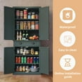 thumbnail image 5 of HLR Durable P2 MDF Kitchen Pantry Storage Cabinet with Adjustable Shelves and Drawer, Green, 5 of 8