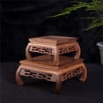 thumbnail image 5 of Thy Collectibles Beautiful Hand Craft Rosewood Oriental Vase Stand 5.5", 5 of 8