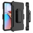 thumbnail image 2 of For Motorola Edge Plus 2023 Case, Heavy Duty Rugged Deferder Case with [Belt Clip Holster], Shockproof Full Body Protection Kickstand Cover, Black, 2 of 7