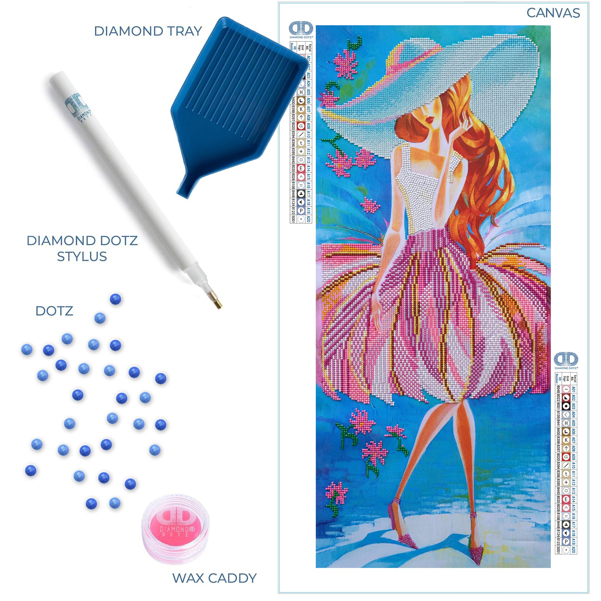 Diamond Dotz at Home - A Stroll in the Sun, Partial Drill, Round Dotz, Diamond Painting Kits, Diamond Art Kits for Adults, Gem Art,  Diamond Art, Diamond Dotz, 13"x30"