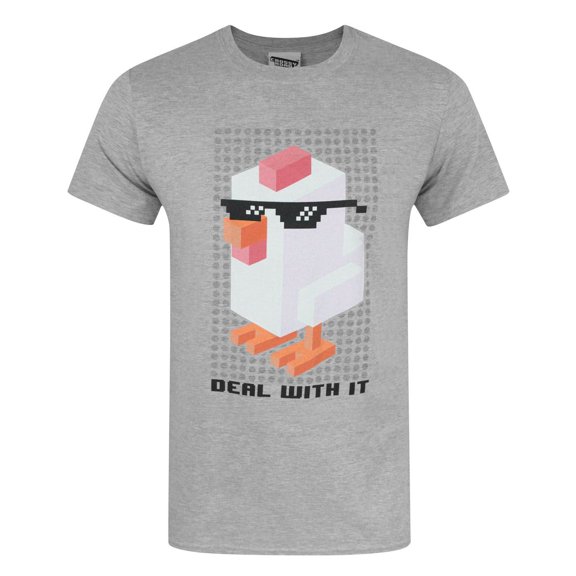 Crossy Road Mens Grey Short Sleeved T-Shirt