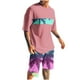 thumbnail image 1 of Mangas de Mano para Hombres, Impresión Hawaiana Suelta Casual, Pantalones Cortos Deportivos de Cintura Elástica Y Set de Blusa, 1 of 5