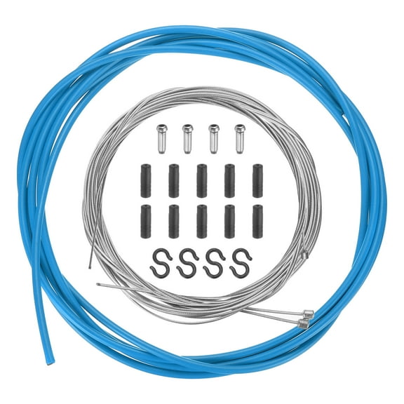 Bicycle Shift Cable Housing Set Bicycle Gear Shifter Transmission Cable, Blue