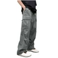 thumbnail image 1 of Dagugfen Pantalon Cargo pour Hommes, Jambe Droite, Pleine Longueur, Coupe Ample, Pantalon de Randonnée Extérieur avec Multiples Poches, 1 of 3