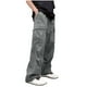 thumbnail image 2 of Pantalones largos para hombre, informales, de otoño, de color liso, con cintura elástica, de poliéster, 2 of 3