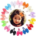 thumbnail image 2 of 12 pinzas para el pelo con lazo, horquillas coloridas, accesorios de belleza para bebés y niñas., 2 of 8