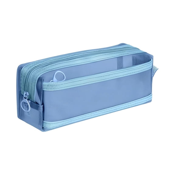2026 New Pen Pouch Pencil Mesh Clear Pencil Pouch Portable Large Capacity Zipper Pencil Case Travel Makeup Bag, for Travel Office Home Stationery Supplies