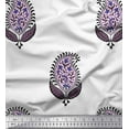 thumbnail image 1 of Soimoi Poly Georgette Fabric Leaves & Paisley Block Print Fabric by Yard 42 Inch Wide, 1 of 3