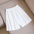 thumbnail image 5 of Women Shorts Casual Women’s Home Shorts Elastic Waist Drawstring Comfy Pajama Shorts Loose Casual Summer Boxer Shorts Loungewear White XL, 5 of 6