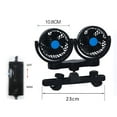 BAGUER 12V Car Headrest Back Variable Speed Wind Air Fan For 360