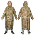 thumbnail image 2 of Waterproof Camouflage Rain Coat Men's Long Rain Jacket Lightweight Rainwear Rain Poncho Outdoor Camo Shelter Ground Sheet, 2 of 6