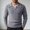 Gray, variant on Mens Pullover Sweater Mock Layer Collar Heavyweight Knit Casual Winter Top