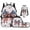 American Flag Bow, variant on Binienty Dripping Donut Baseball Kids Backpack Lunch Box Set For Grade Students Girls 4-In-1 Lightweight Bookbag Lunchbag Pen Pouch Back To School Gifts For Kids